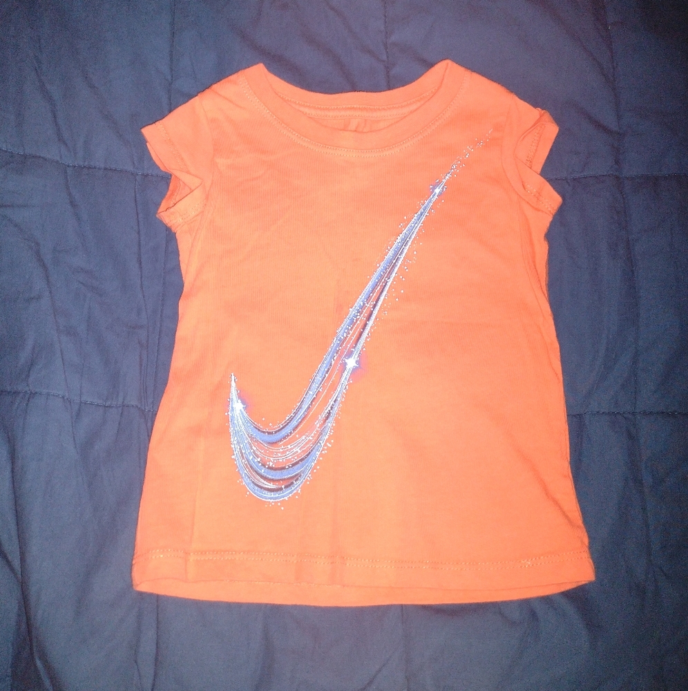 Nike Girl's Blue Swoosh Shirt Size 2T